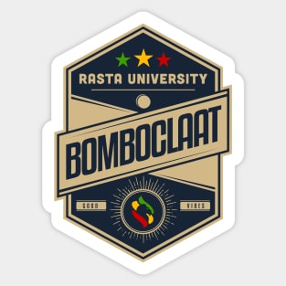 Rasta University Bomboclaat Reggae Sticker